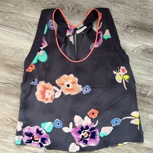 Anthropology Rebecca Taylor Silk Floral Button Back Top Size 10